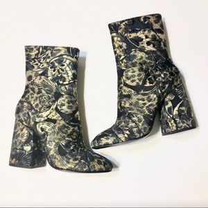 Ash Flora Embossed Velvet Mid Boot